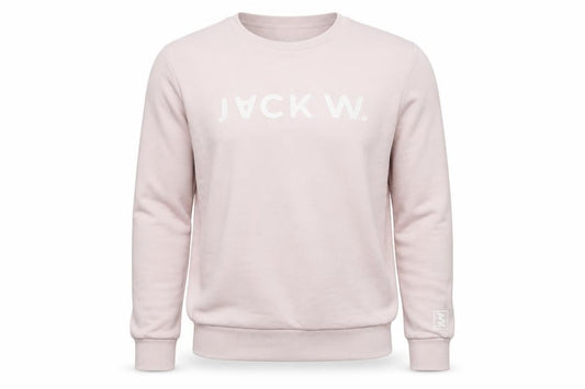 Jack Wills Men's Pink L Logo Graphic Print Crew Neck Pullover Sweatshirt
