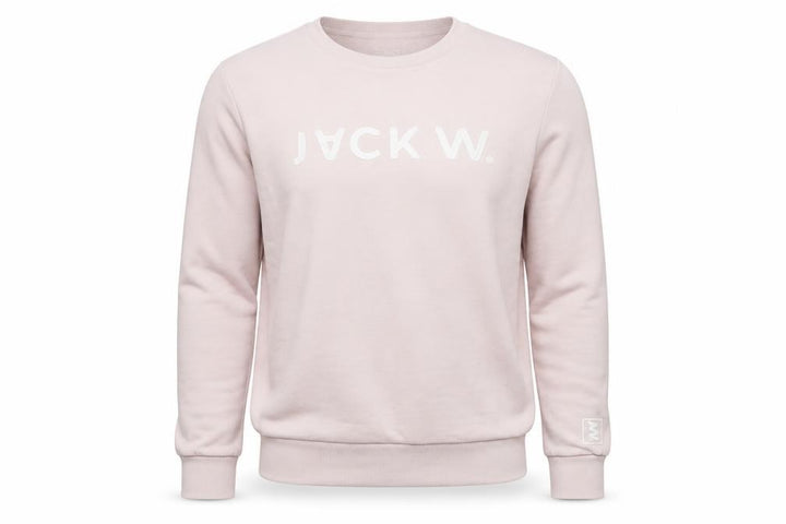 Jack Wills Men's Pink L Logo Graphic Print Crew Neck Pullover Sweatshirt