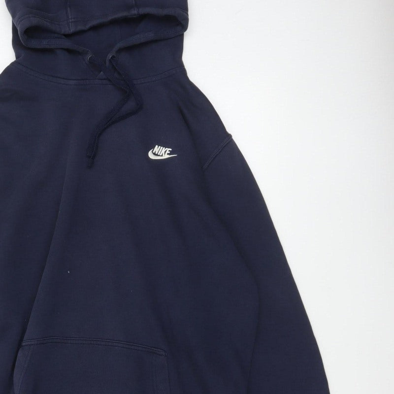 Nike Men’s Blue XL Pullover Hoodie Sports Logo Kangaroo Pocket