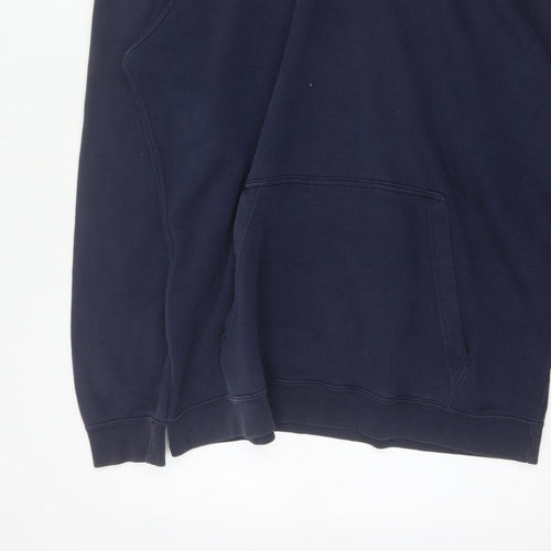 Nike Men’s Blue XL Pullover Hoodie Sports Logo Kangaroo Pocket