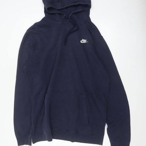 Nike Men’s Blue XL Pullover Hoodie Sports Logo Kangaroo Pocket