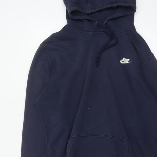 Nike Men’s Blue XL Pullover Hoodie Sports Logo Kangaroo Pocket