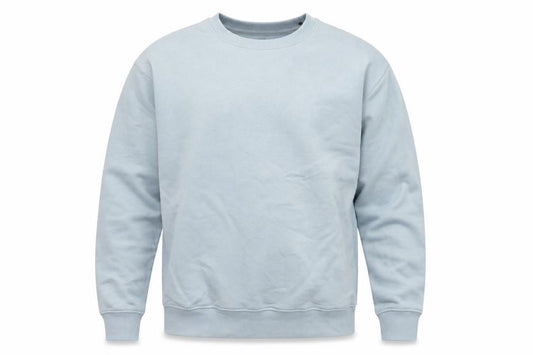 Marks and Spencer Men Blue L Relaxed Fit Crew Neck Pullover Sweatshirt