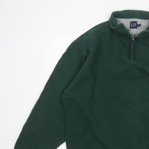 GAP Men's Green XL 1/4 Zip Fleece Pullover Sweatshirt
