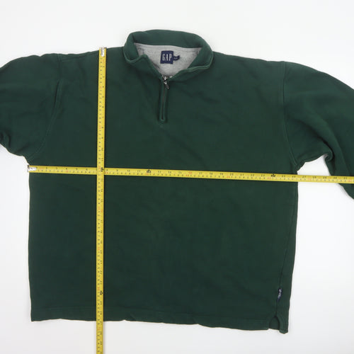 GAP Men's Green XL 1/4 Zip Fleece Pullover Sweatshirt