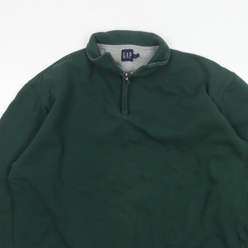 GAP Men's Green XL 1/4 Zip Fleece Pullover Sweatshirt
