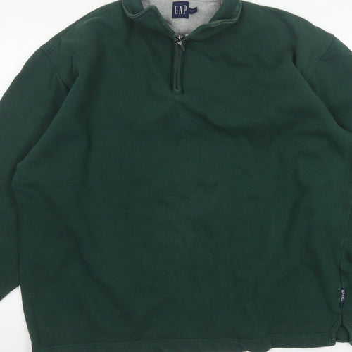 GAP Men's Green XL 1/4 Zip Fleece Pullover Sweatshirt
