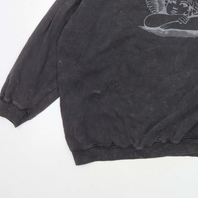 Additional view of Motel Women Black S Angel Graphic Oversized Pullover Sweatshirt