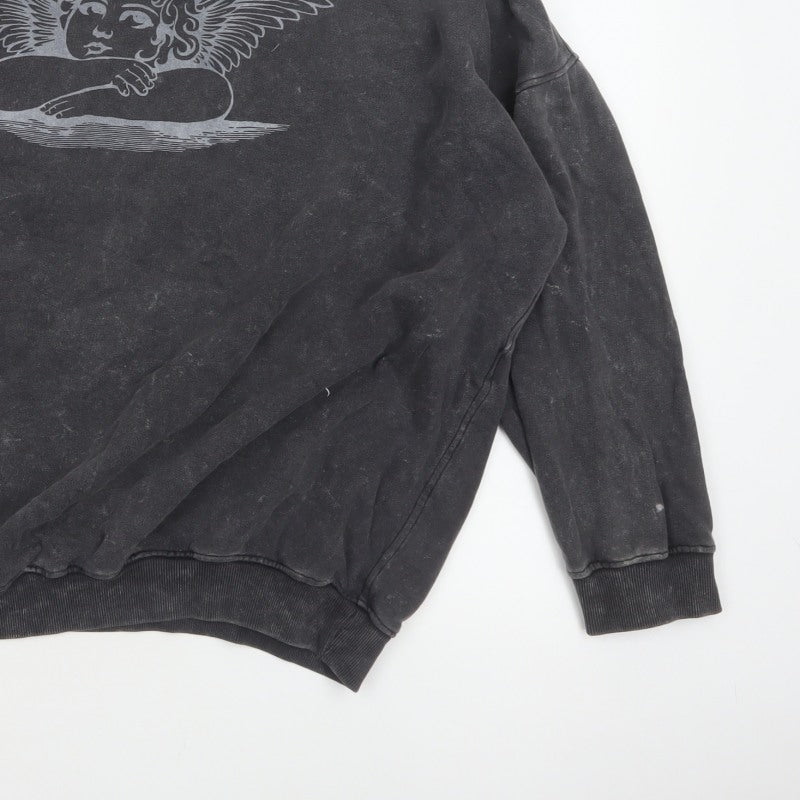 Additional view of Motel Women Black S Angel Graphic Oversized Pullover Sweatshirt