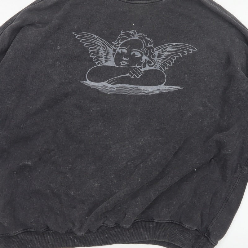 Additional view of Motel Women Black S Angel Graphic Oversized Pullover Sweatshirt