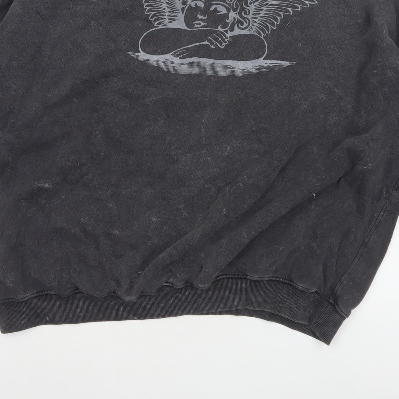 Additional view of Motel Women Black S Angel Graphic Oversized Pullover Sweatshirt