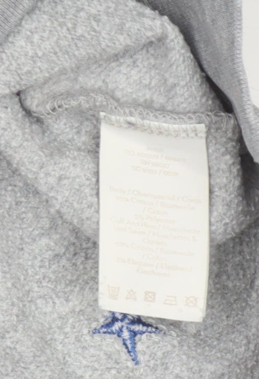 Boden Women’s Grey XS Star Embroidered Fleece Pullover Sweatshirt