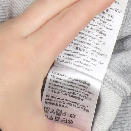 Calvin Klein Jeans Men Grey XS Pullover Hoodie Logo Pocket