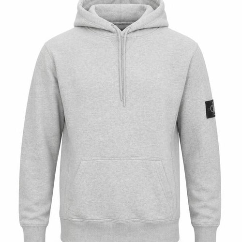 Calvin Klein Jeans Men Grey XS Pullover Hoodie Logo Pocket