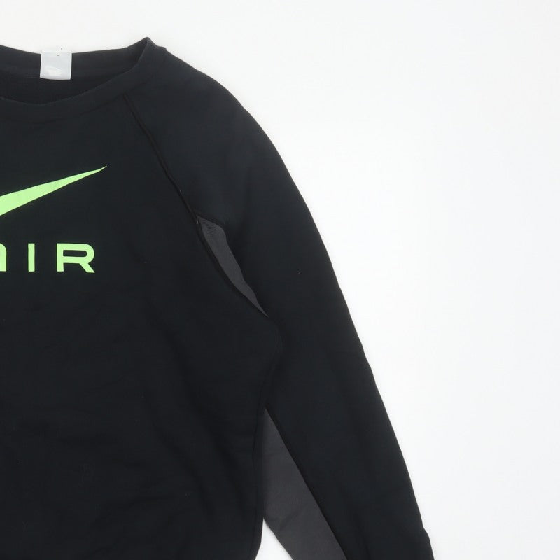 Nike Men’s Black S Pullover Crew Neck Air Logo Sweatshirt