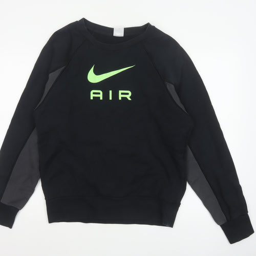 Nike Men’s Black S Pullover Crew Neck Air Logo Sweatshirt