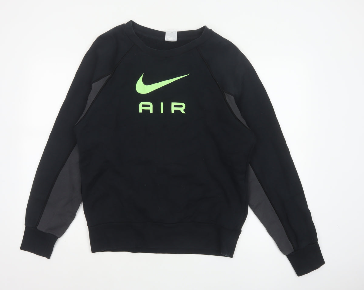 Nike Men’s Black S Pullover Crew Neck Air Logo Sweatshirt