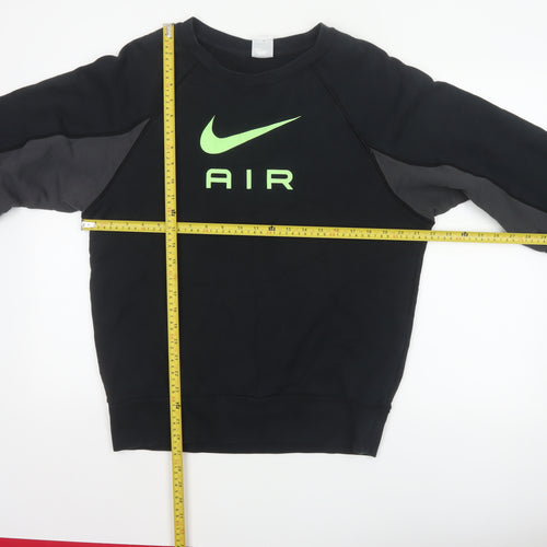 Nike Men’s Black S Pullover Crew Neck Air Logo Sweatshirt