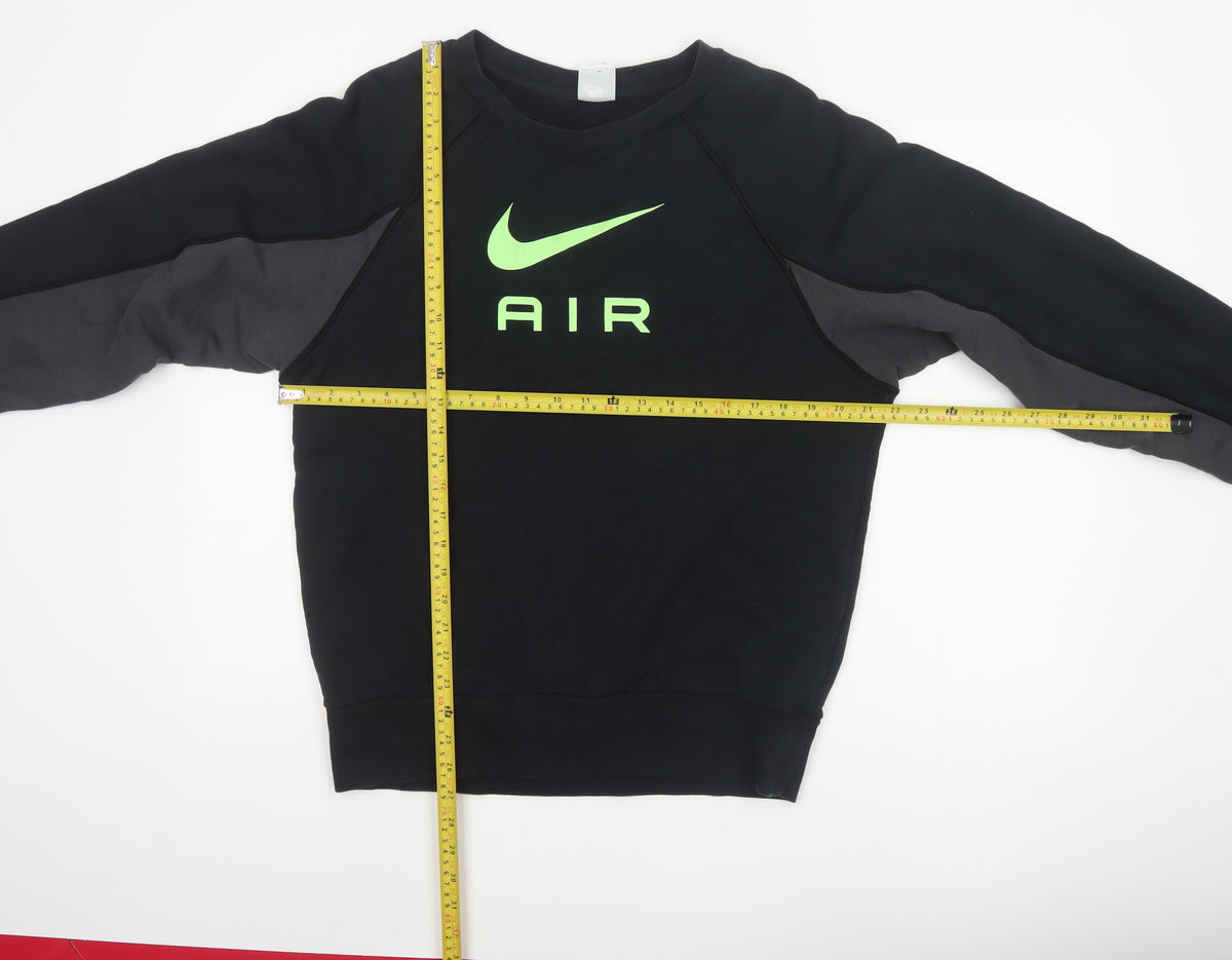 Nike Men’s Black S Pullover Crew Neck Air Logo Sweatshirt