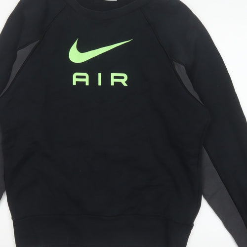 Nike Men’s Black S Pullover Crew Neck Air Logo Sweatshirt