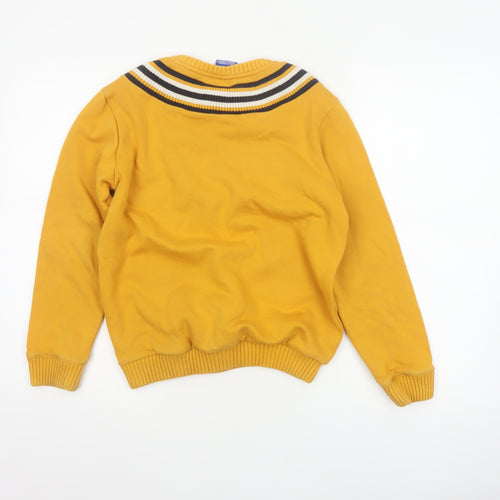 Champion Boys Yellow 11-12 Years Logo Crew Neck Pullover Sweatshirt