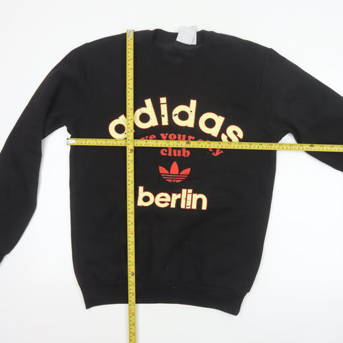Adidas Men's Black S Berlin Love Your City Graphic Pullover Sweatshirt
