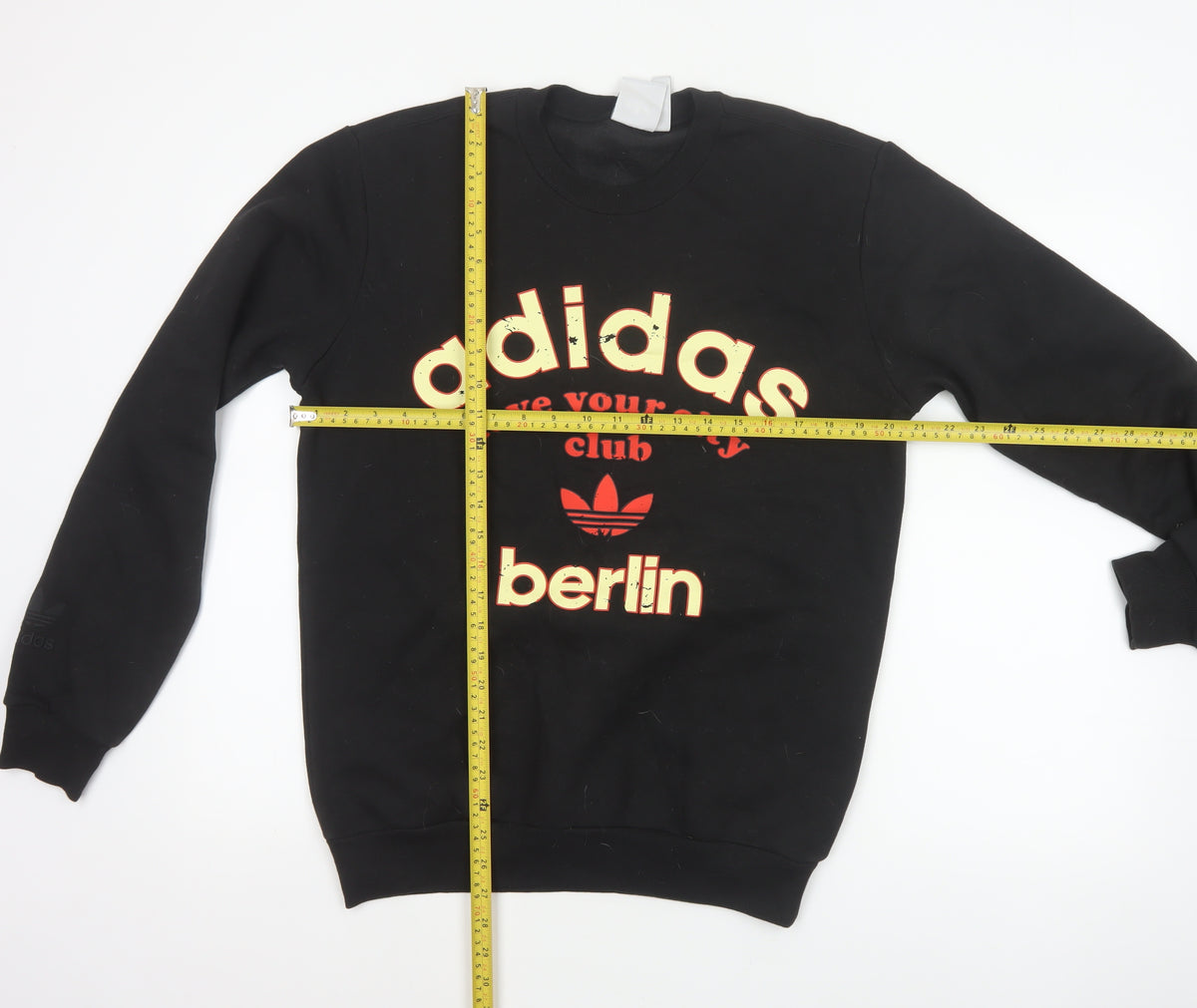 Adidas Men's Black S Berlin Love Your City Graphic Pullover Sweatshirt