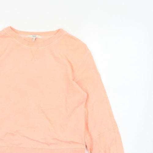 Next Women Pink UK 6 XS Pullover Sweatshirt Balloon Sleeve Cotton
