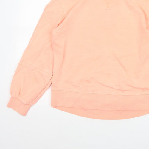 Next Women Pink UK 6 XS Pullover Sweatshirt Balloon Sleeve Cotton
