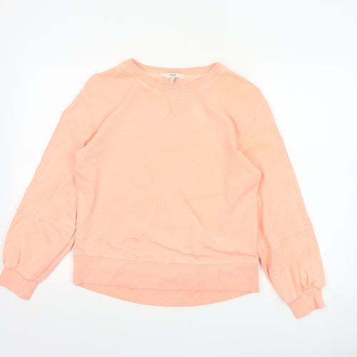 Next Women Pink UK 6 XS Pullover Sweatshirt Balloon Sleeve Cotton