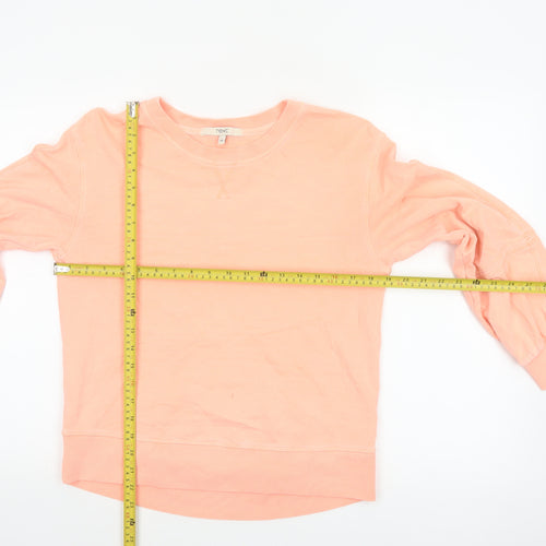 Next Women Pink UK 6 XS Pullover Sweatshirt Balloon Sleeve Cotton