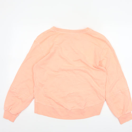 Next Women Pink UK 6 XS Pullover Sweatshirt Balloon Sleeve Cotton