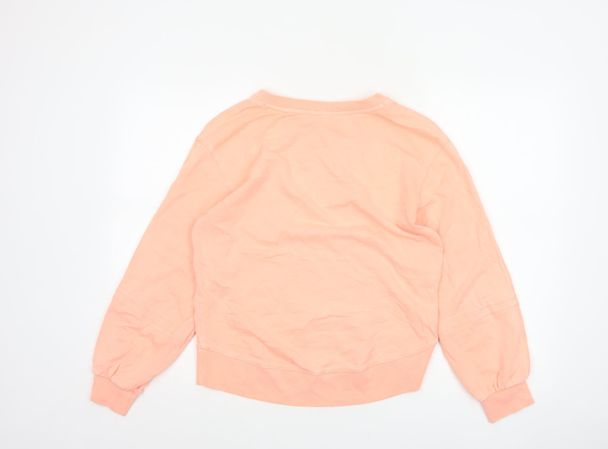 Next Women Pink UK 6 XS Pullover Sweatshirt Balloon Sleeve Cotton