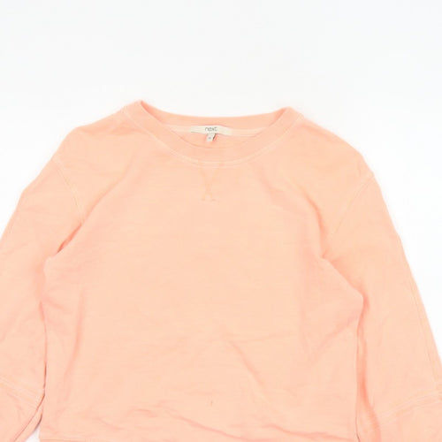 Next Women Pink UK 6 XS Pullover Sweatshirt Balloon Sleeve Cotton