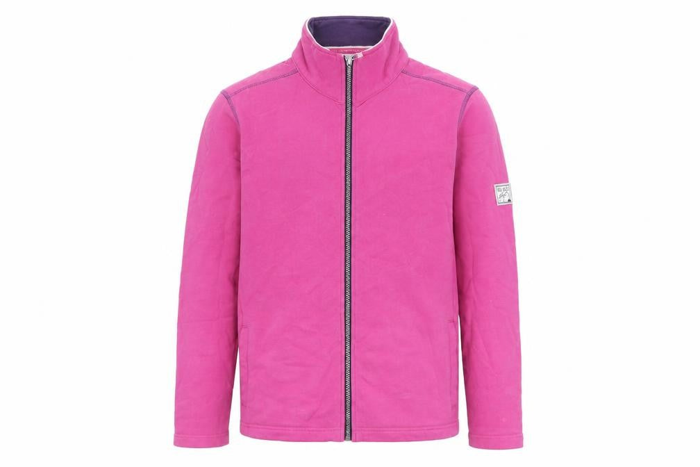 Lazy Jacks Unisex Pink L Full Zip Cotton Basic Jacket Pockets