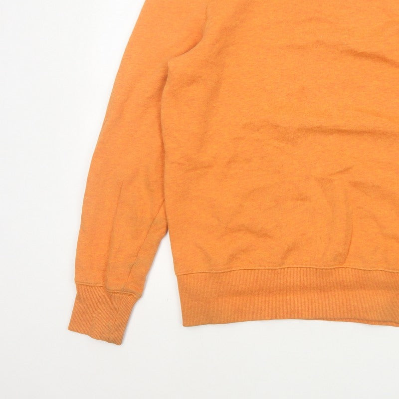 Ben Sherman Men Orange S Crew Neck Pullover Cotton Sweatshirt