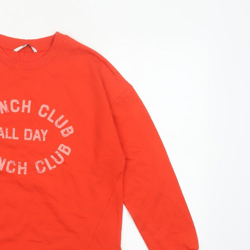 Tu Women’s Red Size 12 Brunch Club Graphic Pullover Sweatshirt