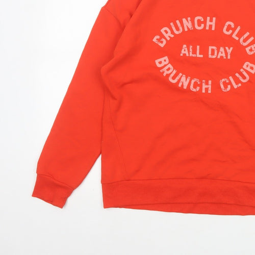 Tu Women’s Red Size 12 Brunch Club Graphic Pullover Sweatshirt
