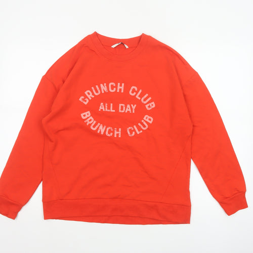 Tu Women’s Red Size 12 Brunch Club Graphic Pullover Sweatshirt