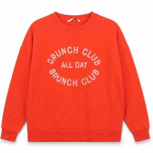 Tu Women’s Red Size 12 Brunch Club Graphic Pullover Sweatshirt
