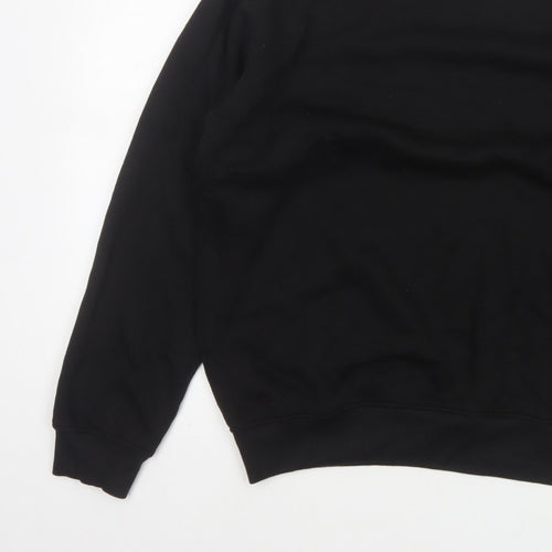 PrettyLittleThing Men’s Black M Crew Neck Pullover Fleece Sweatshirt