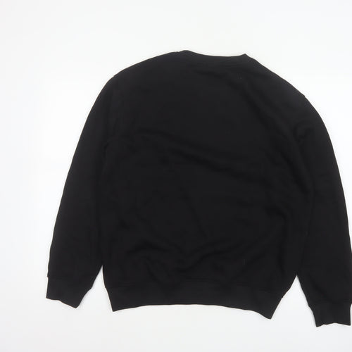 PrettyLittleThing Men’s Black M Crew Neck Pullover Fleece Sweatshirt