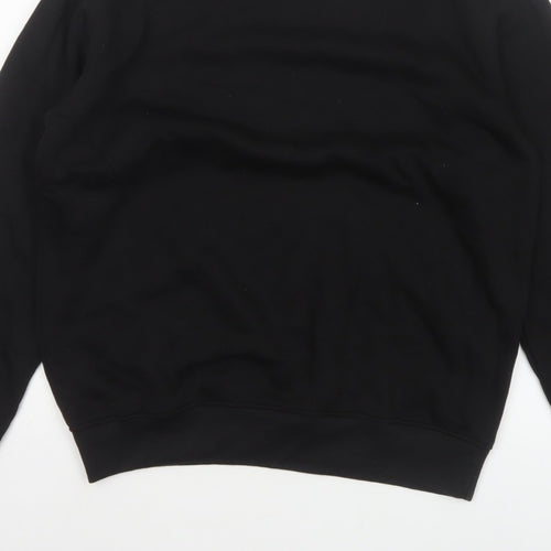 PrettyLittleThing Men’s Black M Crew Neck Pullover Fleece Sweatshirt