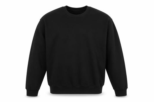 PrettyLittleThing Men’s Black M Crew Neck Pullover Fleece Sweatshirt