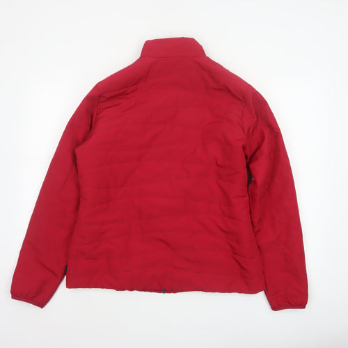 Decathlon Women’s Red UK 12 Quilted Puffer Jacket Zip Pockets