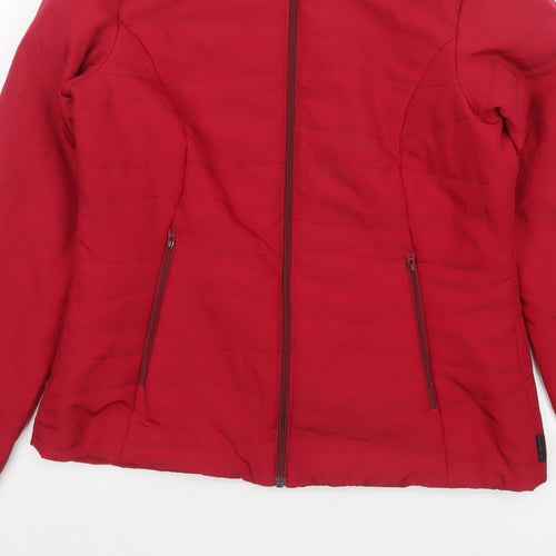 Decathlon Women’s Red UK 12 Quilted Puffer Jacket Zip Pockets