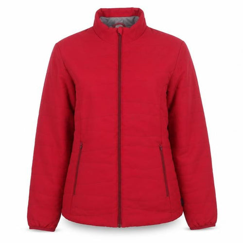 Decathlon Women’s Red UK 12 Quilted Puffer Jacket Zip Pockets