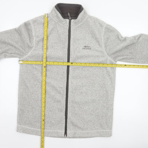 Weird Fish Men’s Grey Fleece Full Zip Stand-Up Collar Jacket M