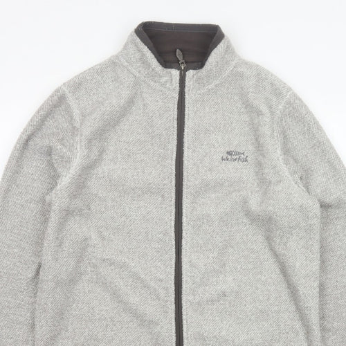 Weird Fish Men’s Grey Fleece Full Zip Stand-Up Collar Jacket M