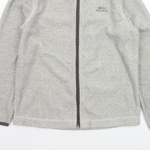 Weird Fish Men’s Grey Fleece Full Zip Stand-Up Collar Jacket M
